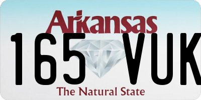 AR license plate 165VUK