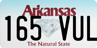 AR license plate 165VUL