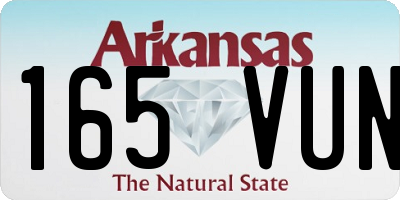 AR license plate 165VUN