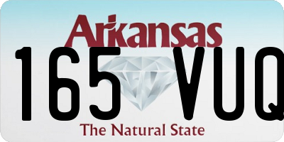 AR license plate 165VUQ