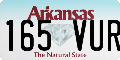 AR license plate 165VUR