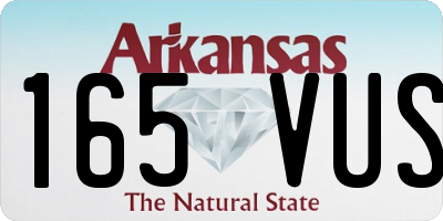AR license plate 165VUS