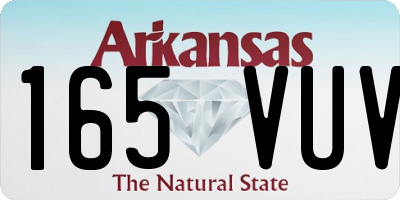AR license plate 165VUV