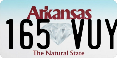 AR license plate 165VUY