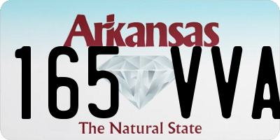 AR license plate 165VVA