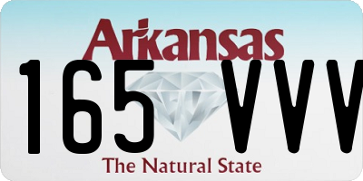 AR license plate 165VVV