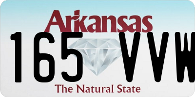 AR license plate 165VVW