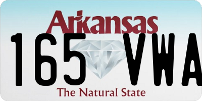 AR license plate 165VWA