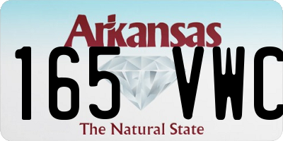 AR license plate 165VWC