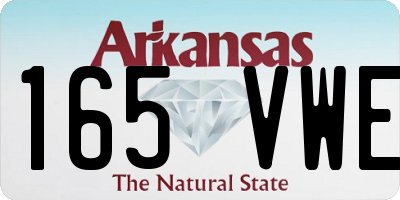 AR license plate 165VWE