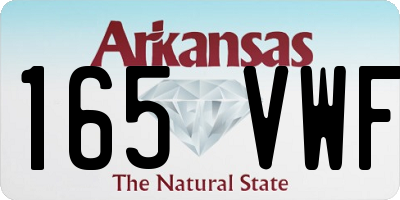 AR license plate 165VWF
