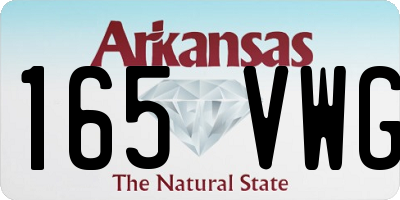 AR license plate 165VWG