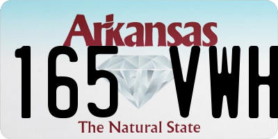 AR license plate 165VWH