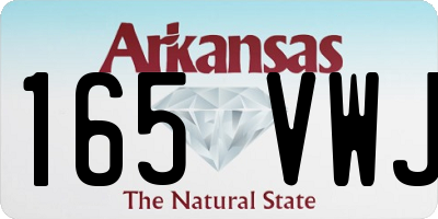 AR license plate 165VWJ