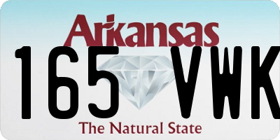 AR license plate 165VWK
