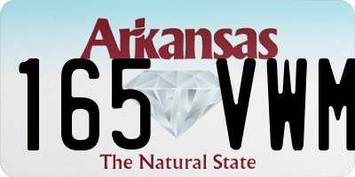 AR license plate 165VWM
