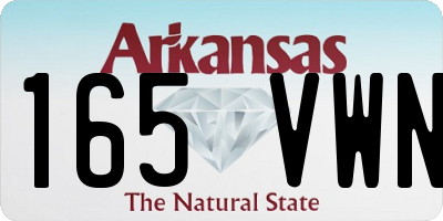 AR license plate 165VWN