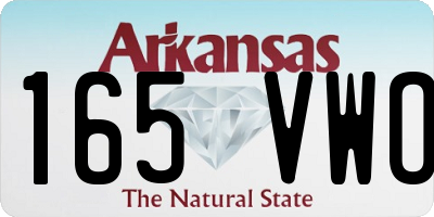 AR license plate 165VWO