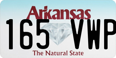 AR license plate 165VWP