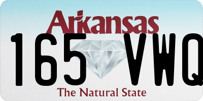 AR license plate 165VWQ