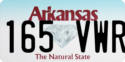 AR license plate 165VWR