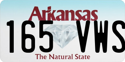 AR license plate 165VWS