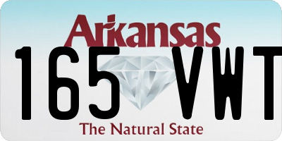 AR license plate 165VWT