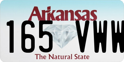 AR license plate 165VWW