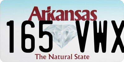 AR license plate 165VWX