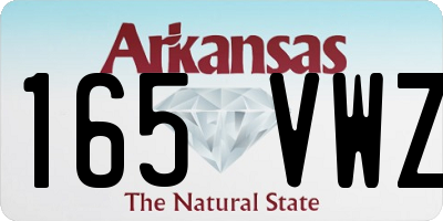 AR license plate 165VWZ
