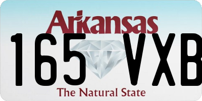AR license plate 165VXB
