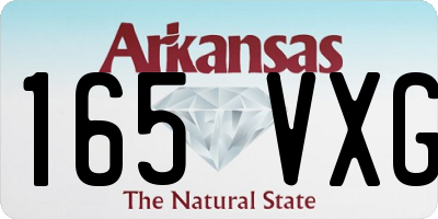 AR license plate 165VXG