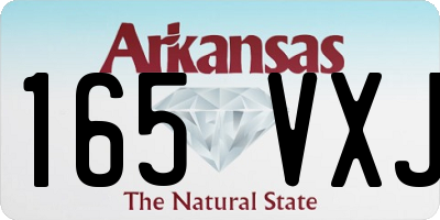 AR license plate 165VXJ