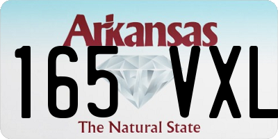 AR license plate 165VXL