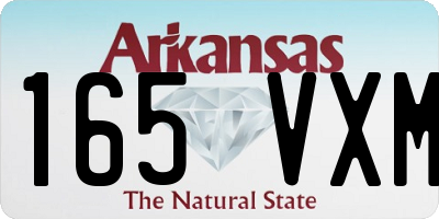 AR license plate 165VXM