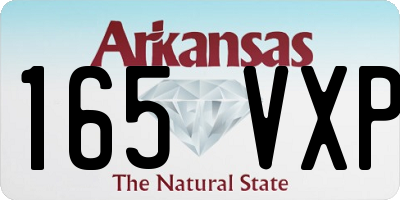 AR license plate 165VXP