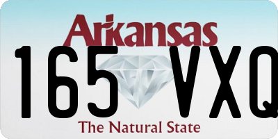 AR license plate 165VXQ