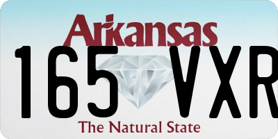 AR license plate 165VXR