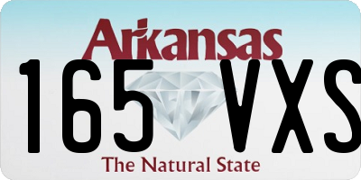 AR license plate 165VXS