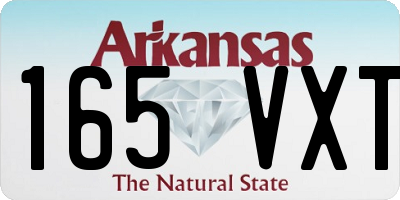 AR license plate 165VXT
