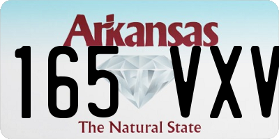 AR license plate 165VXV