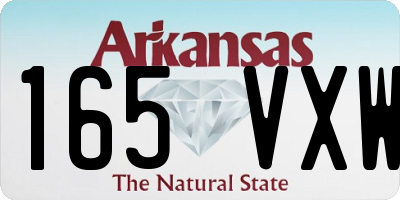 AR license plate 165VXW