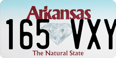 AR license plate 165VXY