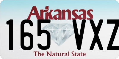 AR license plate 165VXZ