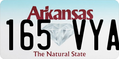 AR license plate 165VYA