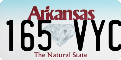 AR license plate 165VYC