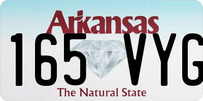 AR license plate 165VYG