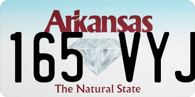 AR license plate 165VYJ