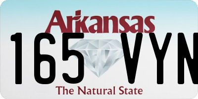 AR license plate 165VYN
