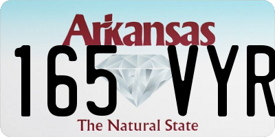 AR license plate 165VYR